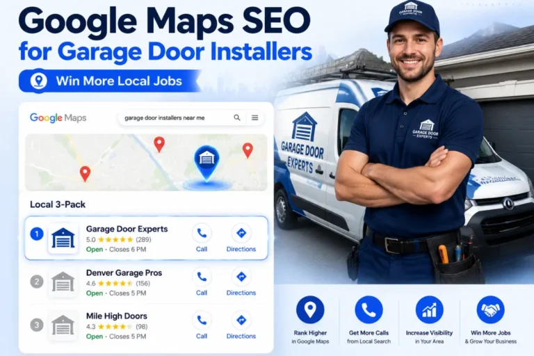 Google Maps SEO for garage door installers improving local rankings and Google Business Profile visibility