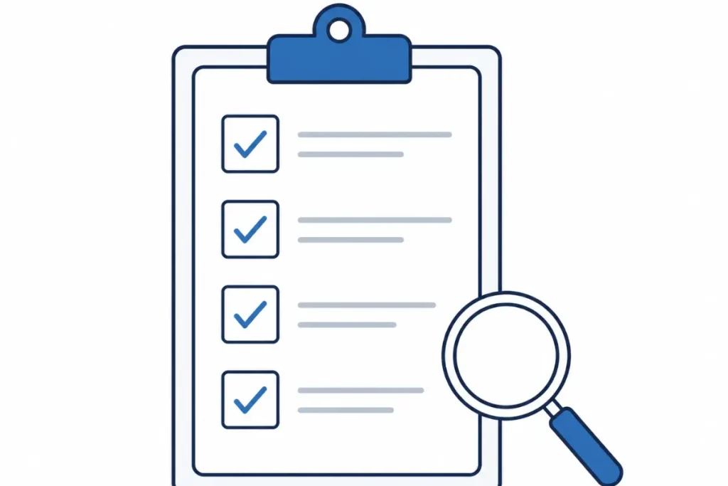 local citations for locksmiths Checklist graphic for vetting a paid niche locksmith directory before listing